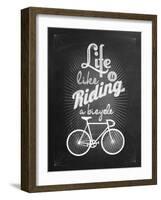 Bicycle Vintage Typographical Background-Melindula-Framed Art Print