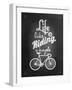 Bicycle Vintage Typographical Background-Melindula-Framed Art Print