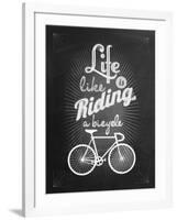 Bicycle Vintage Typographical Background-Melindula-Framed Art Print