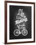 Bicycle Vintage Typographical Background-Melindula-Framed Art Print