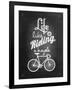 Bicycle Vintage Typographical Background-Melindula-Framed Art Print