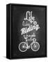 Bicycle Vintage Typographical Background-Melindula-Framed Stretched Canvas