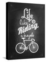 Bicycle Vintage Typographical Background-Melindula-Stretched Canvas