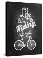 Bicycle Vintage Typographical Background-Melindula-Stretched Canvas