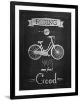 Bicycle Vintage Typographical Background-Melindula-Framed Art Print