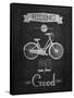 Bicycle Vintage Typographical Background-Melindula-Framed Stretched Canvas