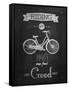 Bicycle Vintage Typographical Background-Melindula-Framed Stretched Canvas
