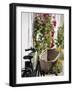 Bicycle with Basket and Hollyhocks, Ars-En-Re, Ile De Re, Charente-Maritime, France, Europe-Peter Richardson-Framed Photographic Print