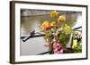 Bicycle with Flowers beside a Canal-Guido Cozzi-Framed Photographic Print