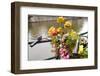 Bicycle with Flowers beside a Canal-Guido Cozzi-Framed Photographic Print