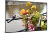 Bicycle with Flowers beside a Canal-Guido Cozzi-Mounted Photographic Print