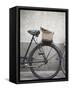 Bicycle with weathered basket-Jenny Elia Pfeiffer-Framed Stretched Canvas