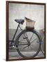 Bicycle with weathered basket-Jenny Elia Pfeiffer-Framed Photographic Print