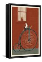 Bicycle-Lantern Press-Framed Stretched Canvas