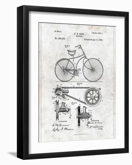 Bicycle-Patent-Framed Art Print