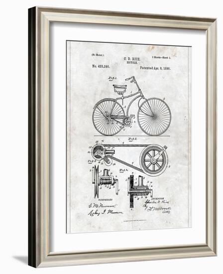 Bicycle-Patent-Framed Art Print