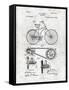 Bicycle-Patent-Framed Stretched Canvas