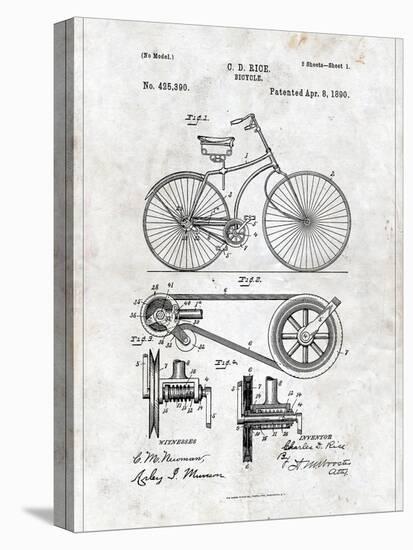 Bicycle-Patent-Stretched Canvas