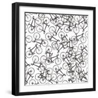 Bicycles, 2020, (Fine Liner)-Charlotte Orr-Framed Premium Giclee Print