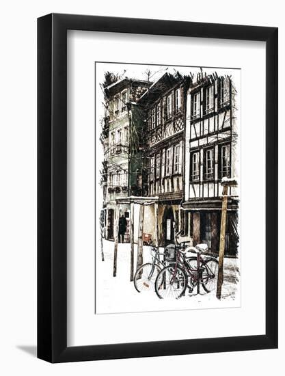 Bicycles and half-timberings-Philippe Sainte-Laudy-Framed Photographic Print