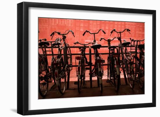 Bicycles at Centraal Station II-Erin Berzel-Framed Photographic Print