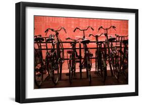 Bicycles at Centraal Station II-Erin Berzel-Framed Photographic Print