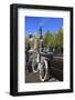 Bicycles by the Canal, Amsterdam, Netherlands, Europe-Amanda Hall-Framed Photographic Print