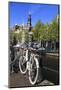 Bicycles by the Canal, Amsterdam, Netherlands, Europe-Amanda Hall-Mounted Photographic Print