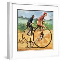 Bicycles Down the Ages. the Penny Farthing-Peter Jackson-Framed Giclee Print