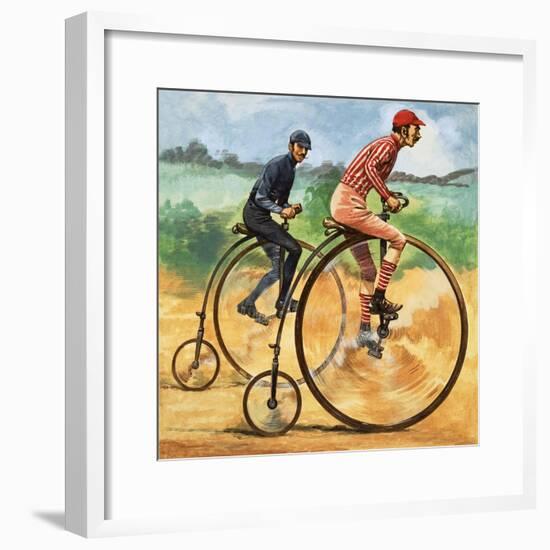 Bicycles Down the Ages. the Penny Farthing-Peter Jackson-Framed Giclee Print