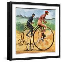 Bicycles Down the Ages. the Penny Farthing-Peter Jackson-Framed Giclee Print