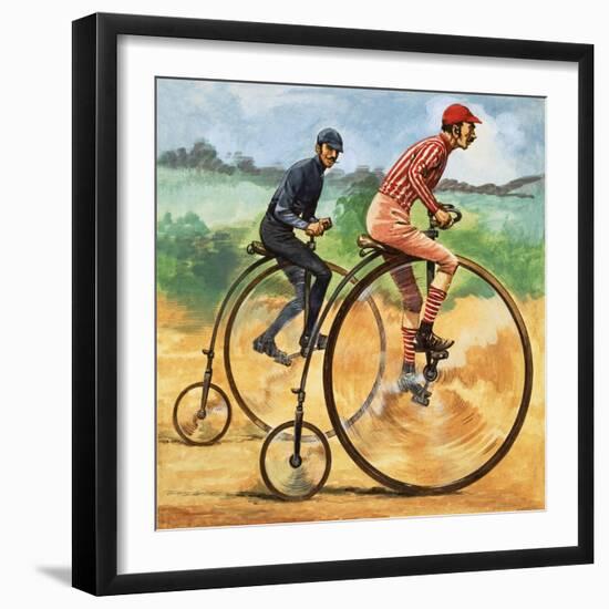 Bicycles Down the Ages. the Penny Farthing-Peter Jackson-Framed Giclee Print