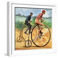 Bicycles Down the Ages. the Penny Farthing-Peter Jackson-Framed Giclee Print