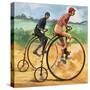 Bicycles Down the Ages. the Penny Farthing-Peter Jackson-Stretched Canvas