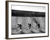 Bicycles Forming Distorted Designs on Track as Peddlers Grind Away in the 4,000 Meter Team Pursuit-Ralph Crane-Framed Photographic Print