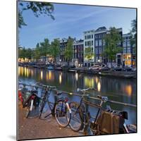 Bicycles, Houses Near the Keizersgracht, Amsterdam, the Netherlands-Rainer Mirau-Mounted Photographic Print