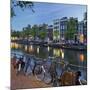 Bicycles, Houses Near the Keizersgracht, Amsterdam, the Netherlands-Rainer Mirau-Mounted Photographic Print