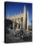 Bicycles in Front of King's College, Cambridge, Cambridgeshire, England, United Kingdom-Steve Bavister-Stretched Canvas