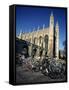 Bicycles in Front of King's College, Cambridge, Cambridgeshire, England, United Kingdom-Steve Bavister-Framed Stretched Canvas