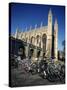 Bicycles in Front of King's College, Cambridge, Cambridgeshire, England, United Kingdom-Steve Bavister-Stretched Canvas