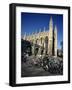 Bicycles in Front of King's College, Cambridge, Cambridgeshire, England, United Kingdom-Steve Bavister-Framed Photographic Print