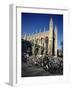 Bicycles in Front of King's College, Cambridge, Cambridgeshire, England, United Kingdom-Steve Bavister-Framed Photographic Print