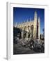 Bicycles in Front of King's College, Cambridge, Cambridgeshire, England, United Kingdom-Steve Bavister-Framed Photographic Print