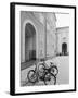 Bicycles in the Domplatz, Salzburg, Austria-Walter Bibikow-Framed Premium Photographic Print