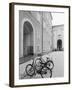 Bicycles in the Domplatz, Salzburg, Austria-Walter Bibikow-Framed Photographic Print