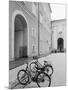 Bicycles in the Domplatz, Salzburg, Austria-Walter Bibikow-Mounted Photographic Print
