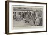 Bicycles in the German Army, Soldiers Returning Home on Furlough Riding Through a Village-Henry Marriott Paget-Framed Giclee Print