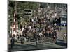 Bicycles in the Rush Hour, Kunming, Yunnan Province, China-Alain Evrard-Mounted Photographic Print