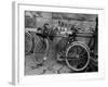Bicycles Leaning Against the Concrete Wall-Carl Mydans-Framed Photographic Print