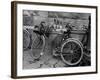 Bicycles Leaning Against the Concrete Wall-Carl Mydans-Framed Photographic Print